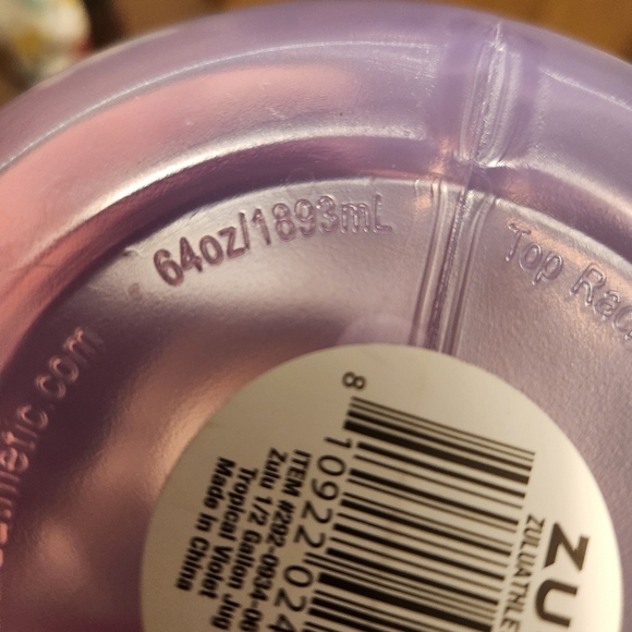 Zulu 64oz Half Gallon Plastic Goals Water Bottle Jug BPA Free Tropical Violet - Picture 10 of 16